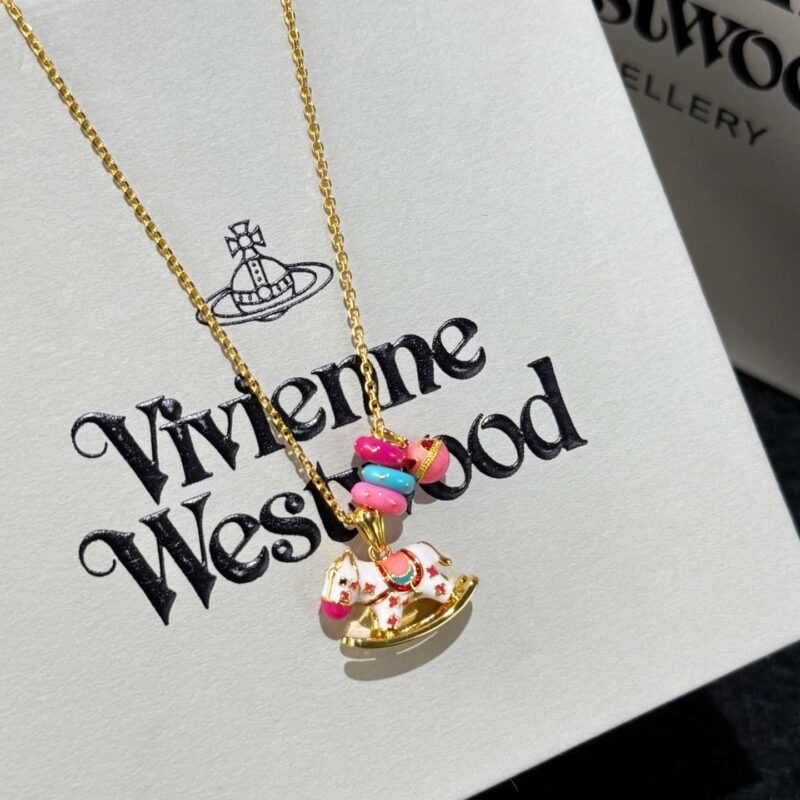 ❗️新品❗️  新款☑️ Vivienne Westwood西太后马卡龙摇摇马项链