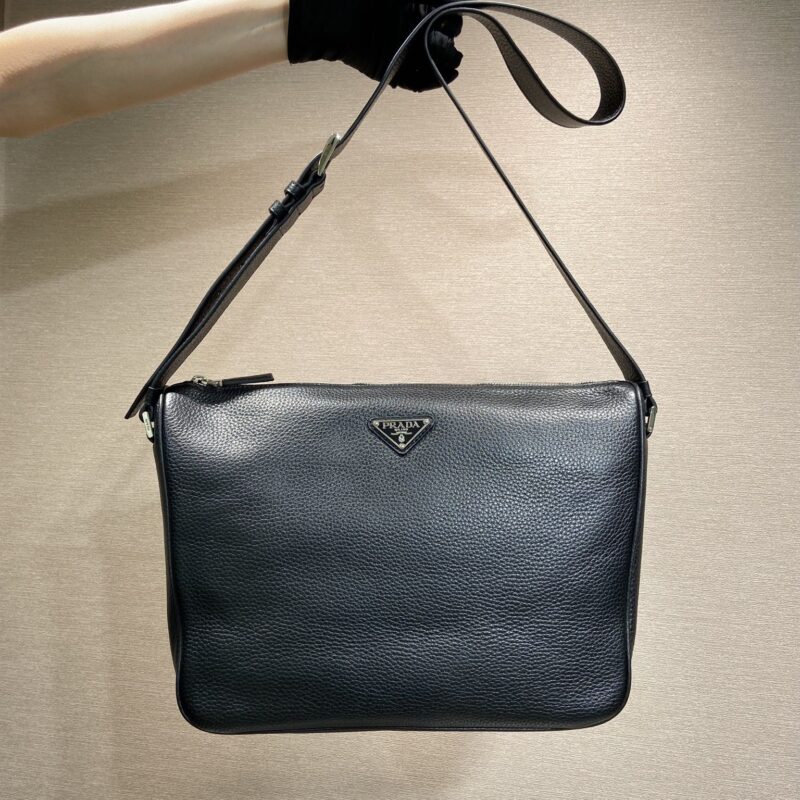 PRADA🎉新品邮差包🎉2VH182皮肩带🎉🎉黑色