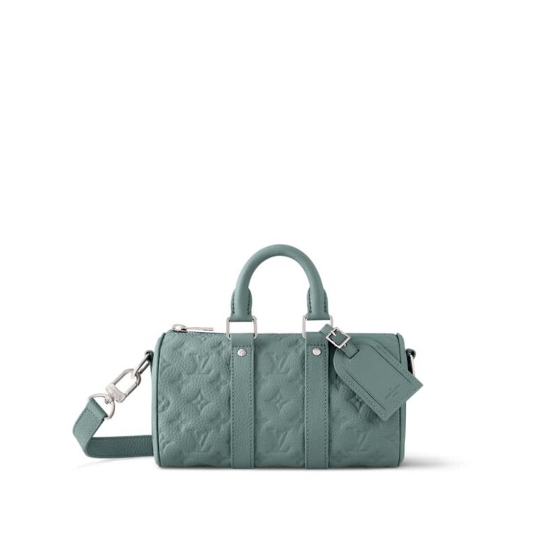 【原单精品】M13866灰绿色 全皮speedy枕头包 Keepall XS 手袋
