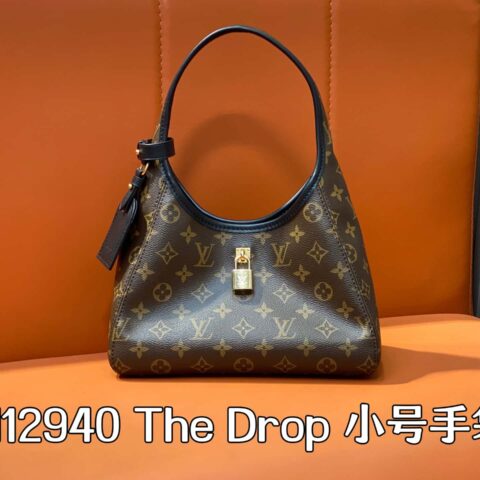 【原单精品】M12940老花黑色 手拎腋下包 当季新款 The Drop 小号手袋