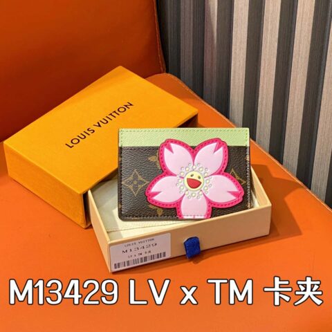 【原单精品】M13429樱花 卡包卡夹钱包 LV x TM 卡夹 m13439 村上隆