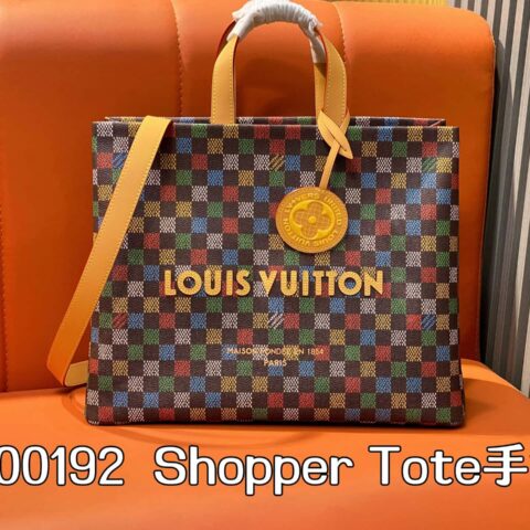 【原单精品】M00192彩色格子 购物袋四方包 Shopper Tote手袋