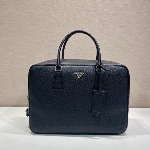 PRADA🎉新款公文包🎉2VE027带锁头🎉🎉黑色