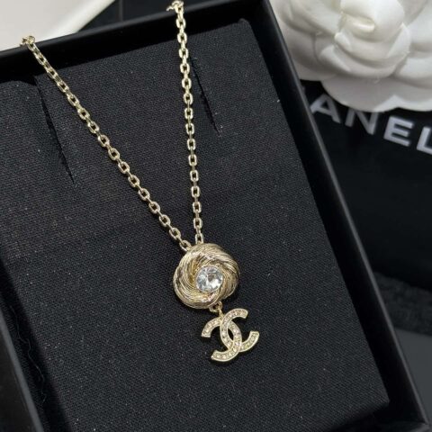 ❗️新品❗️☀️新款☑️ 香奈儿金色满钻双c项链 ☀️