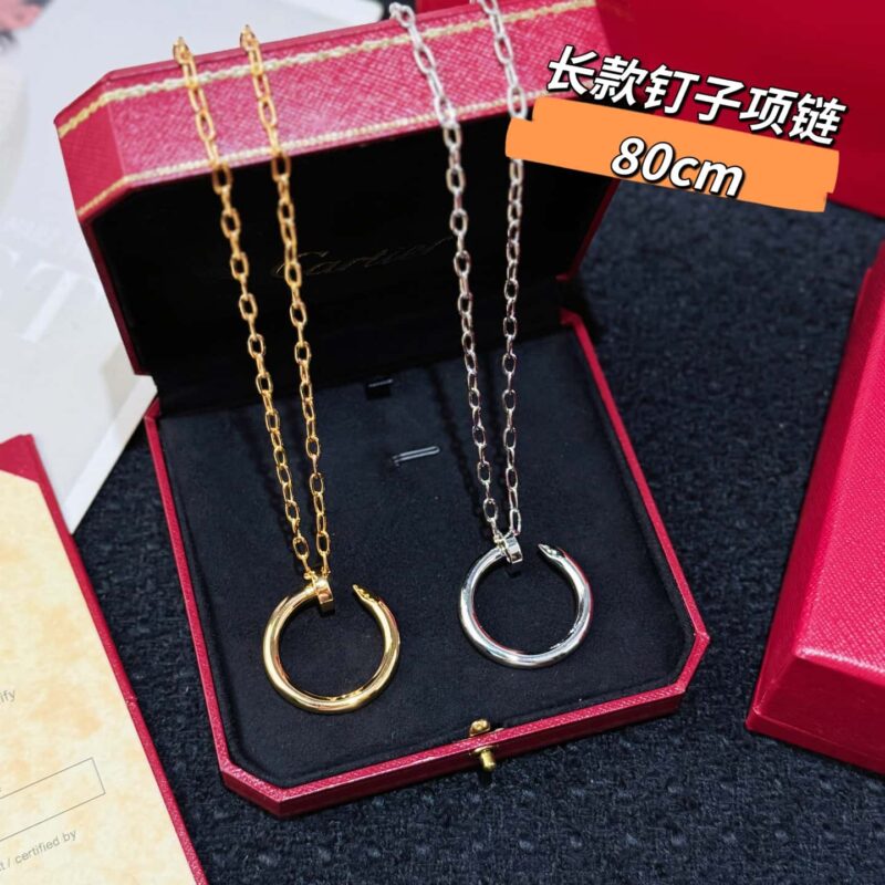 ❗新品❗长链款80cm ☀☀卡地亚Cartier光面钉子项链 ☀