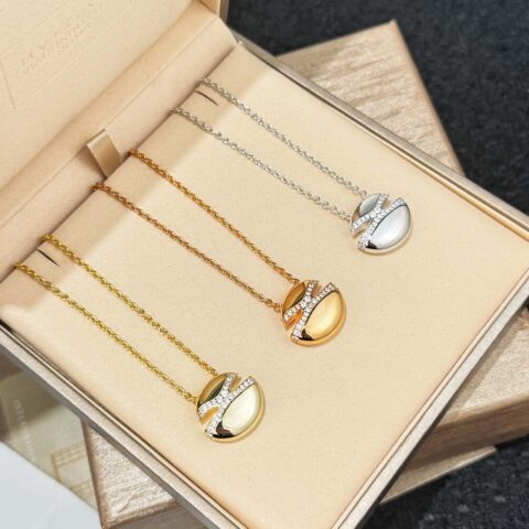 ❗新品❗ ☀原单货 ☀️☀BVLGARI宝格丽CABOCHON 带钻椭圆蛋项链 ☀