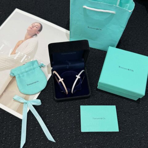 CNC版本❗️ ☀️Tiffany&co 蒂芙尼 Tiffany T系列T1镶钻窄式手镯