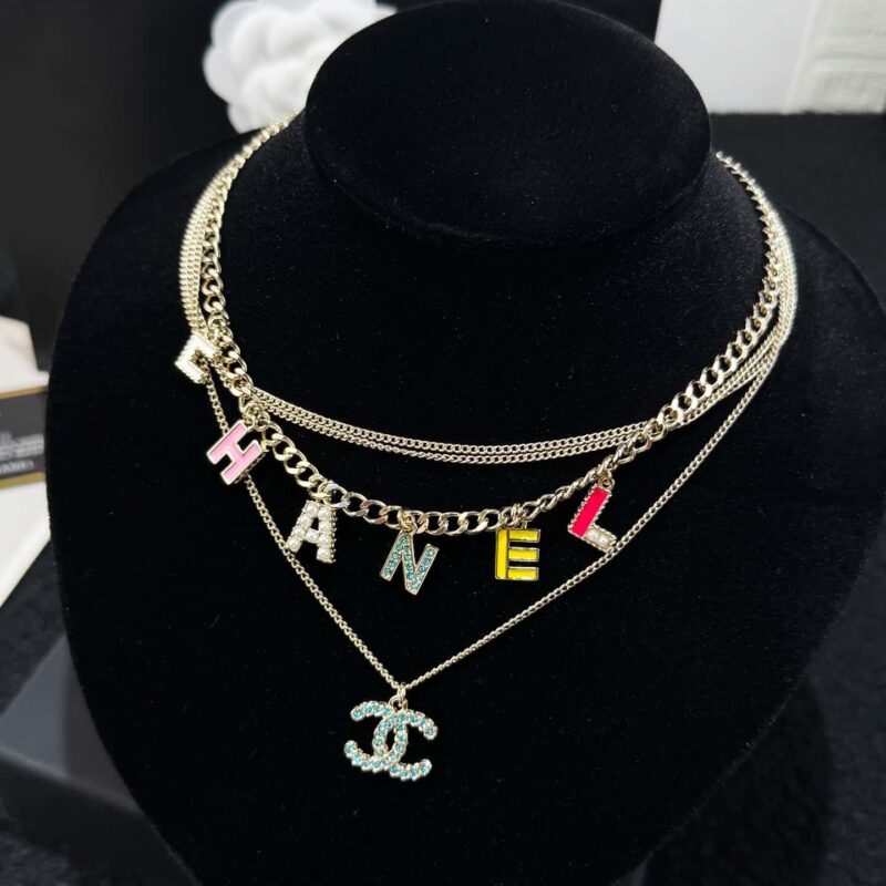 ❗️新品❗️香奈儿项链  ☀️新款☑️ 香奈儿多层彩色字母项链 ☀️