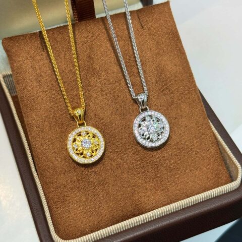 -新品 -【老铺匠心 · 古法传承】太阳图腾钻饰锁骨链项链