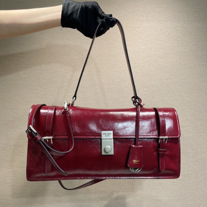 PRADA🎉新款笔筒包🎉1BN024大号🎉🎉红色