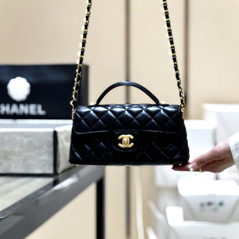 Chanel 25P 横版kelly 手柄包👜AS5354黑色