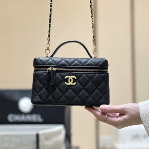 Chanel 25P LP拉丝五金饭盒包👜AP4483黑色
