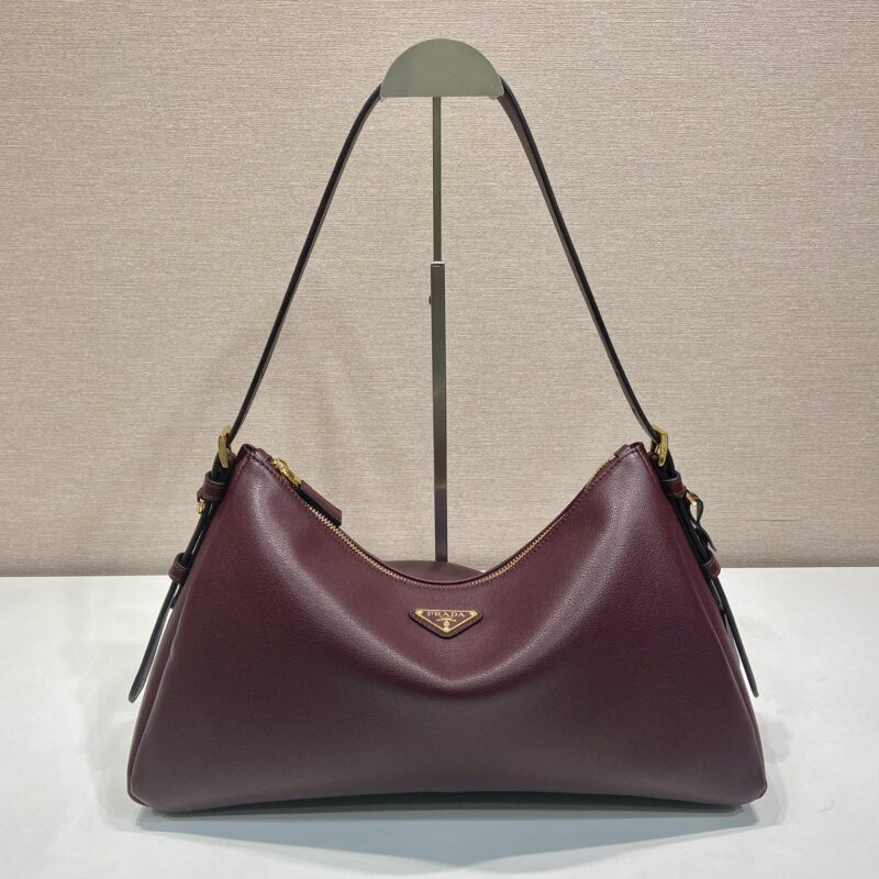 PRADA 新款Aimee腋下包1BC228紫红