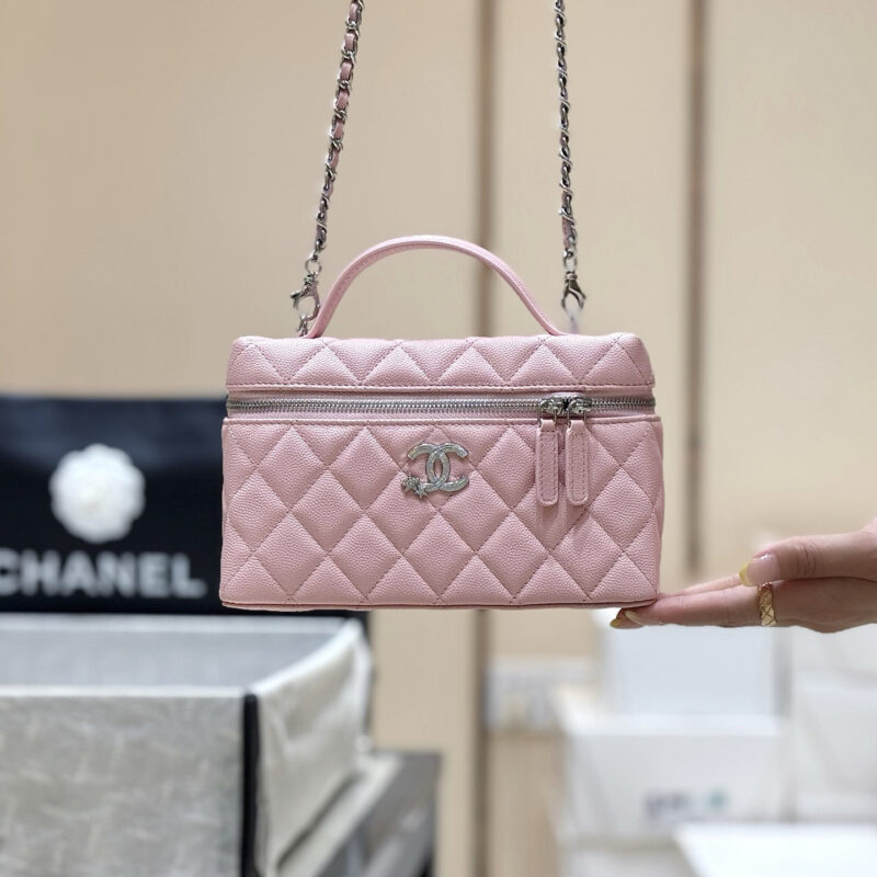 CHANEL 25B LP流星五金饭盒包👜AP4854粉色
