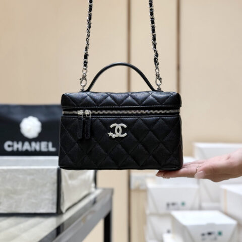 CHANEL 25B LP流星五金饭盒包👜AP4854黑色