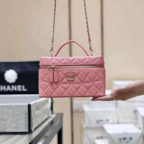 CHANEL 25C LP手柄盒子包💼AP4407珊瑚红
