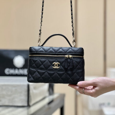 CHANEL 25C LP手柄盒子包💼AP4407黑色