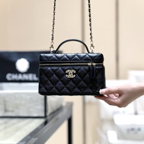 CHANEL 25P 限量版爱心钻石饭盒包👜AP4531黑色
