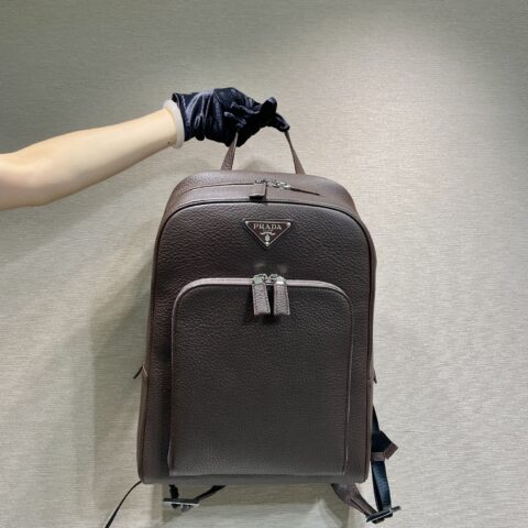 PRADA 新款背包 2VZ102鹿皮纹 棕色