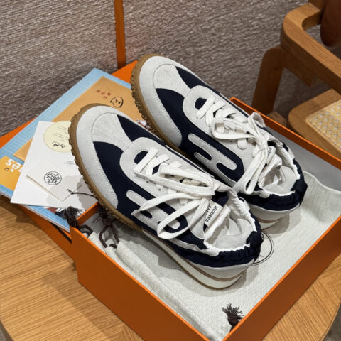 HERMES 617-Jet德训运动鞋👟（男款🚹）海军蓝／白色/Navy blue / white