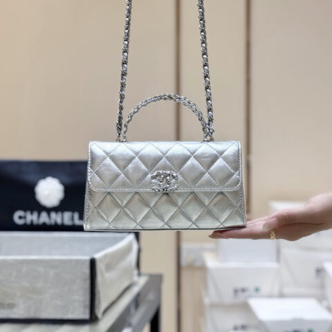 CHANEL 25s kelly 手柄包👜AP3238银色