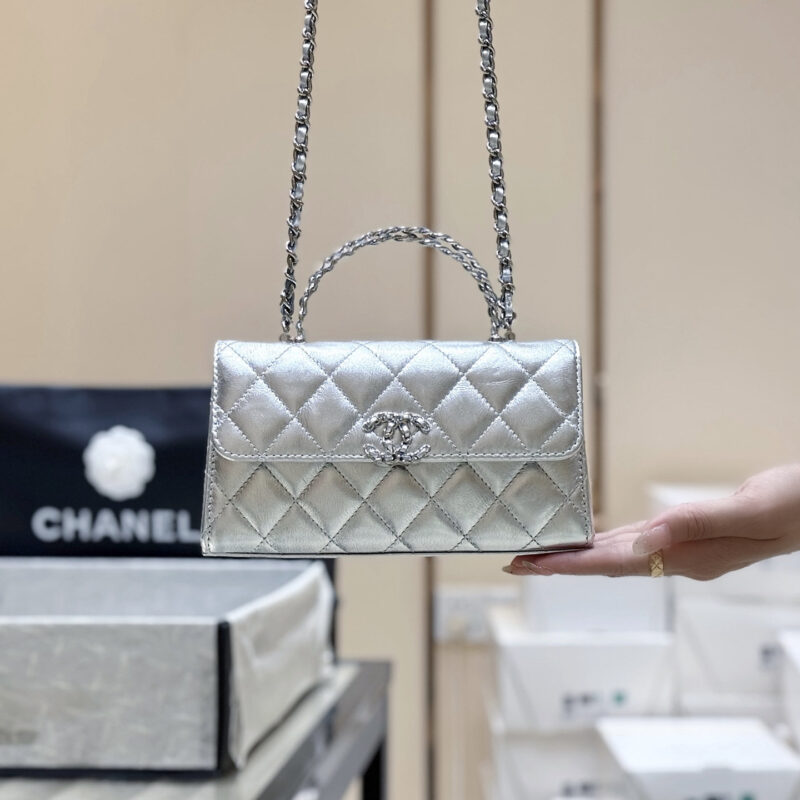 CHANEL 25s kelly 手柄包👜AP3238银色