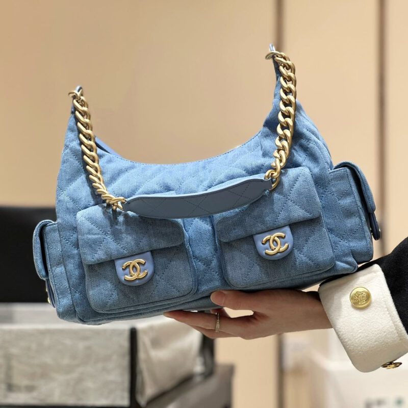 CHANEL 25C Jennie同款hono包 AS5339丹宁牛仔