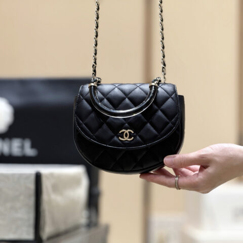 CHANEL 25C mini珐琅手柄包👜AP4410