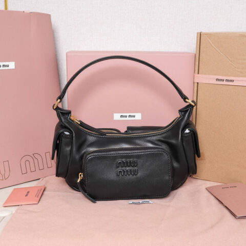 MIUMIU 机车包 5BC146黑色