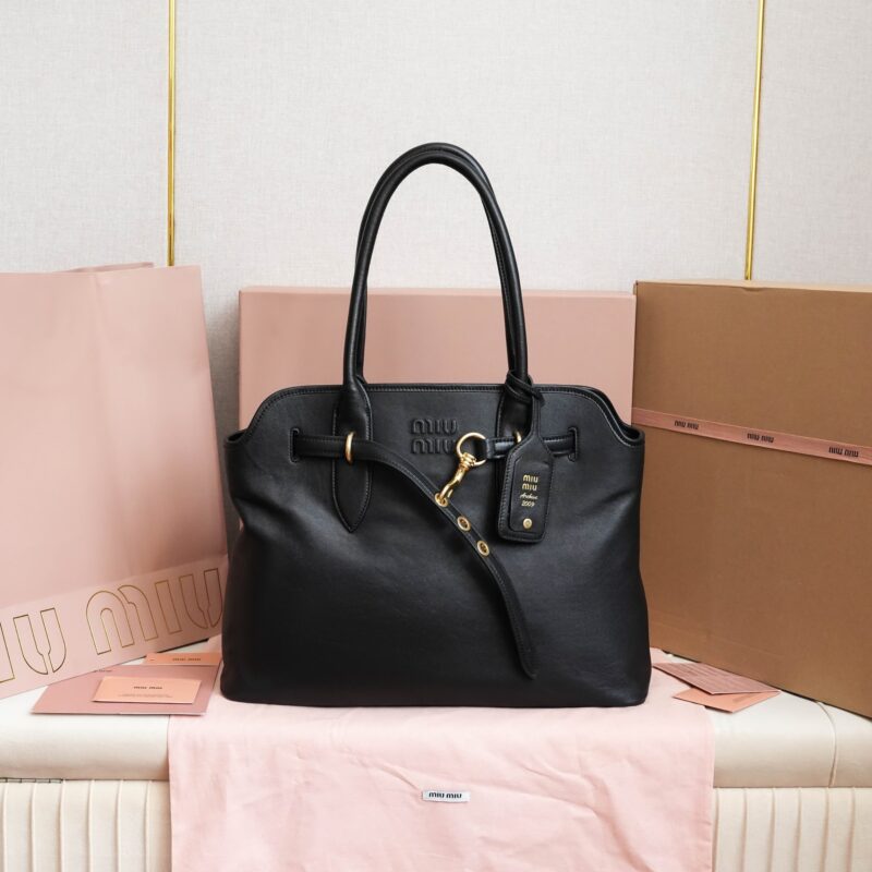 MIUMIU 新品爆款中古托特包 5BG291黑色