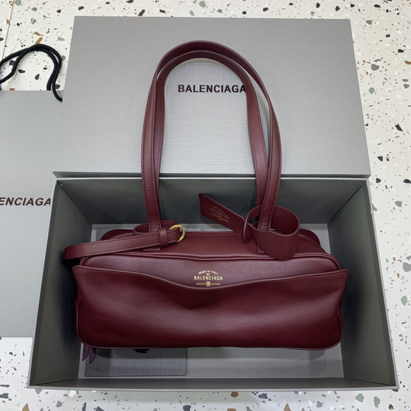 Balenciaga 保龄球包小号 832920酒红