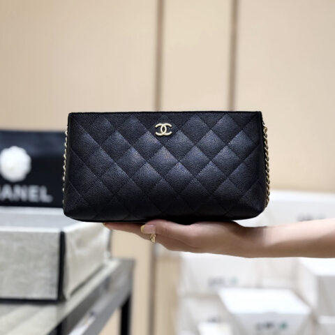 CHANEL 25A荔枝皮随身包👜 AP4700黑色