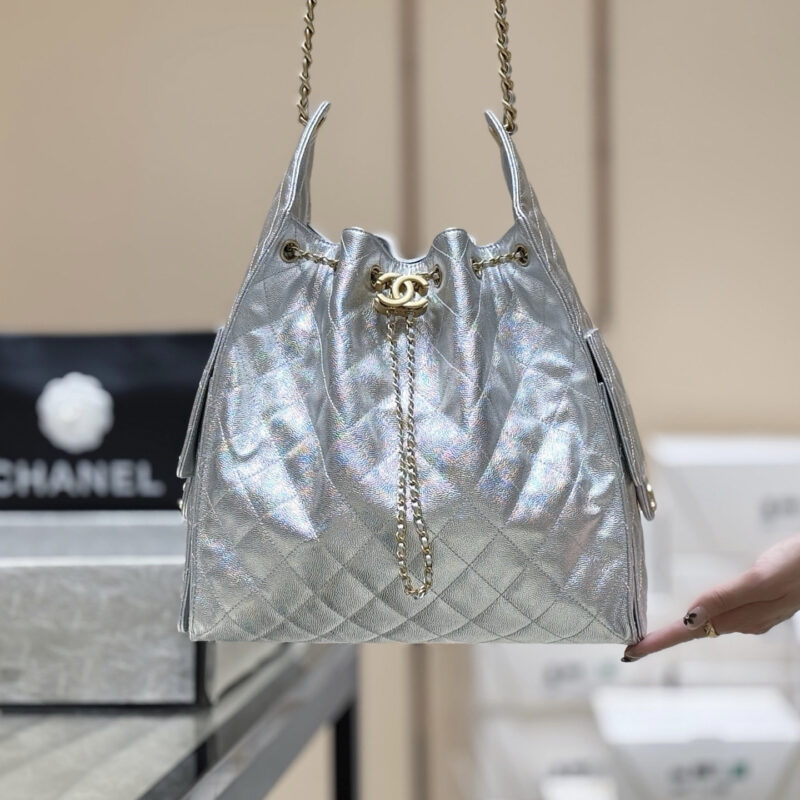 CHANEL 25s 25bag荔枝皮👜AS5311银色