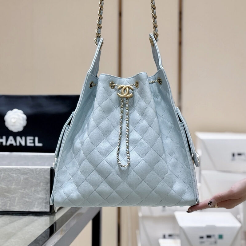 CHANEL 25s 25bag荔枝皮👜AS5311浅蓝