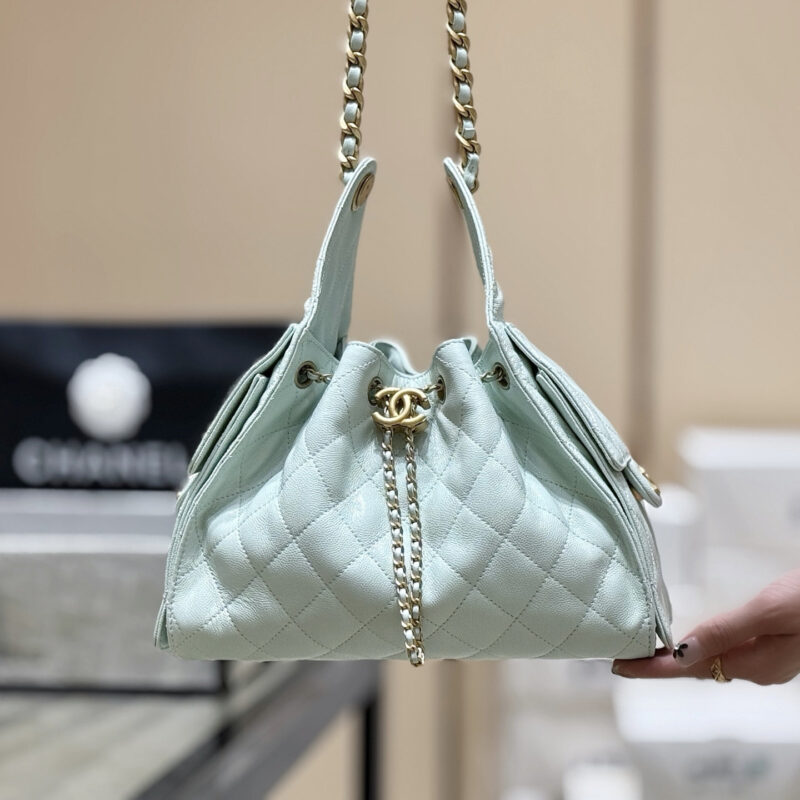 CHANEL 25s 25bag荔枝皮👜AS5293薄荷绿