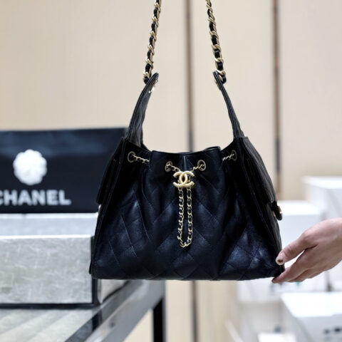 CHANEL 25s 25bag荔枝皮👜AS5293黑色