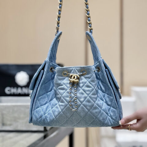 CHANEL 25s 25bag丹宁牛仔👜AS5293蓝
