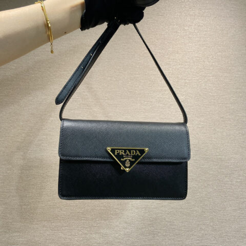 PRADA 新品手袋 1BD386迷你 黑色