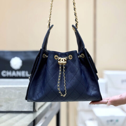 CHANEL 25s 25bag荔枝皮👜AS5293宝蓝色