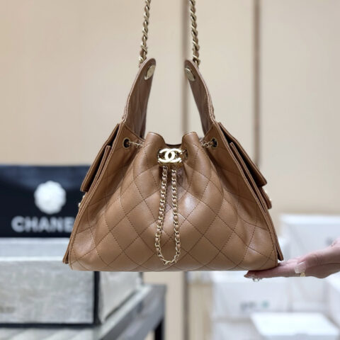 CHANEL 25s 25bag荔枝皮👜AS5293焦糖色