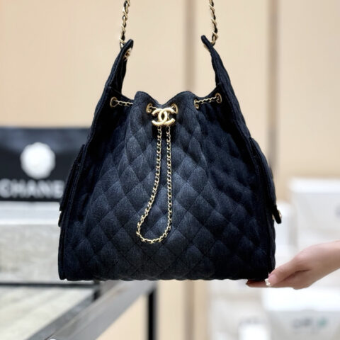 CHANEL 25s 25bag丹宁牛仔👜AS5311黑