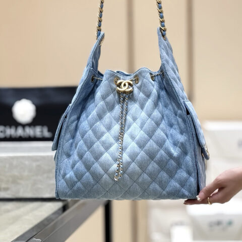 CHANEL 25s 25bag丹宁牛仔👜AS5311蓝