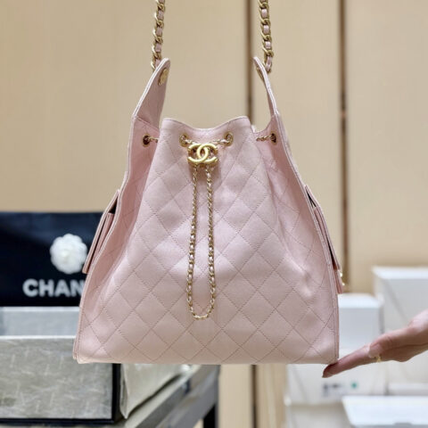 CHANEL 25s 25bag荔枝皮👜AS5311粉色