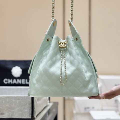 CHANEL 25s 25bag荔枝皮👜AS5311薄荷绿