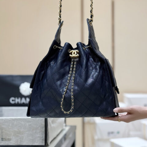 CHANEL 25s 25bag荔枝皮👜AS5311深蓝色