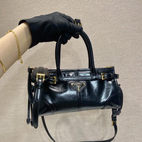 PRADA Softlux油腊皮 1BA486迷你号 黑色