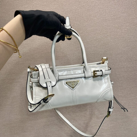 PRADA Softlux油腊皮 1BA486迷你号 白色