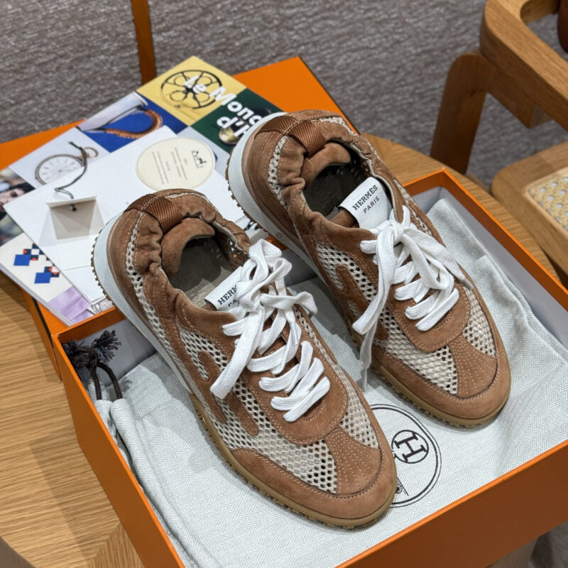 HERMES 618-Jet 德训运动鞋👟亚麻米色/Linen beige