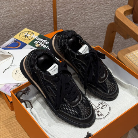 HERMES 618-Jet 德训运动鞋👟镂空黑色/black