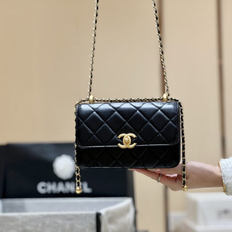 CHANEL 24C双金珠系列 AS2615黑色